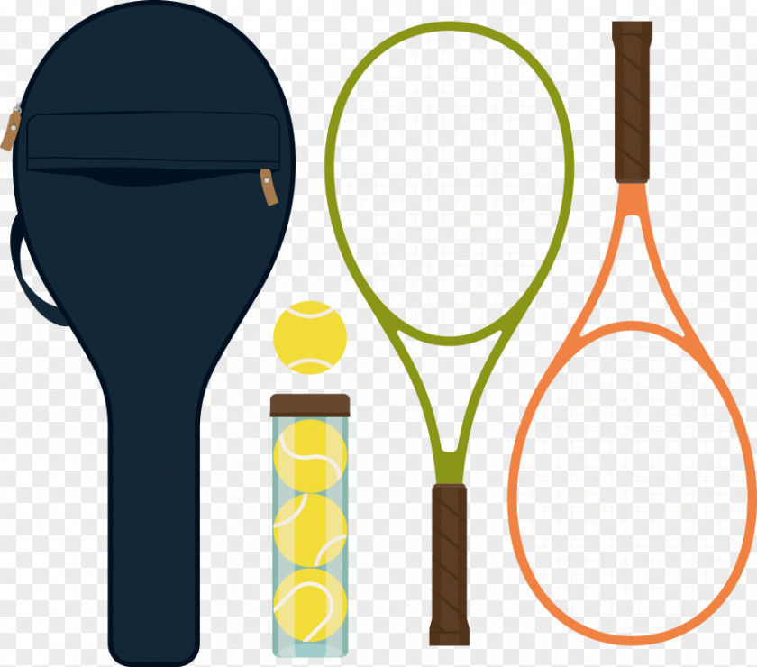 Vector Tennis Rackets And Ball Racket Badminton Rakieta Tenisowa PNG
