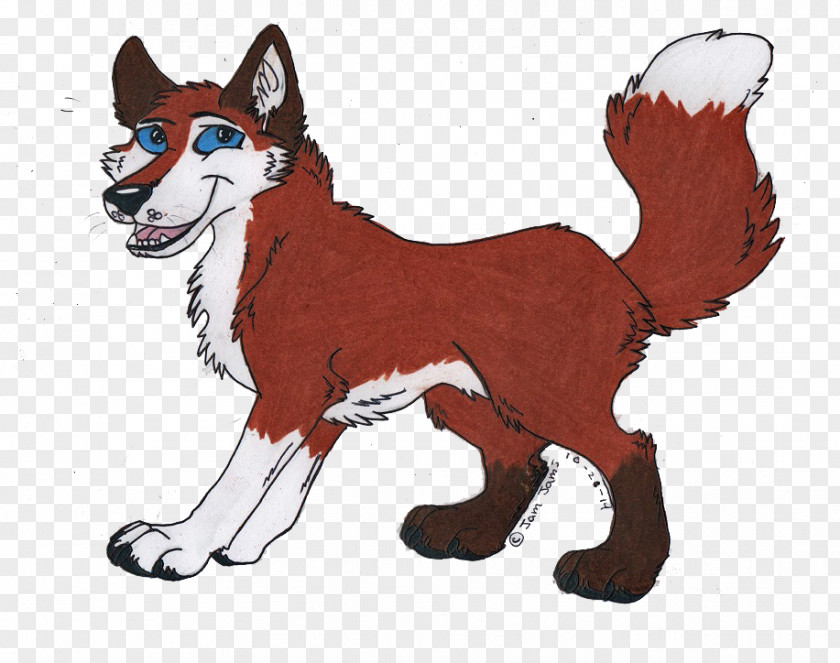 Dog Red Fox Fauna Character Cartoon PNG