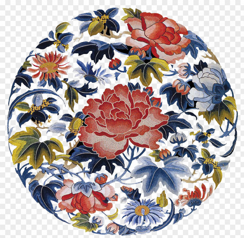 Peony Embroidery Material China Traditional Chinese Designs Machine PNG