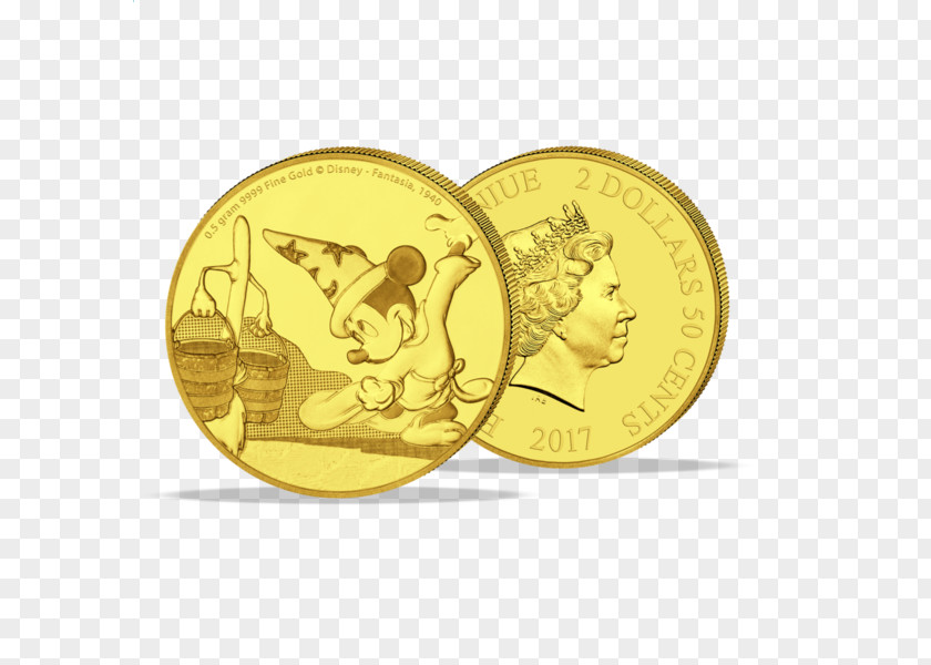 Coin Gold Mickey Mouse Silver PNG