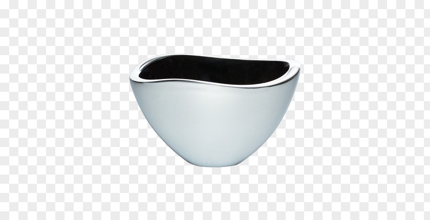 Glass Bowl Silver Background PNG