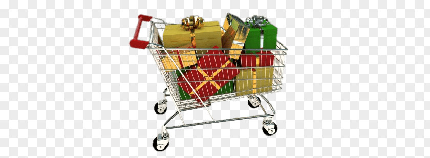 Shopping Cart Full Of Presents PNG Presents, assorted-color boxes in gray steel grocery cart clipart PNG