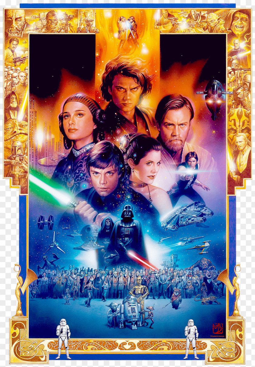 Star Wars Prequel Trilogy Anakin Skywalker Obi-Wan Kenobi C-3PO PNG