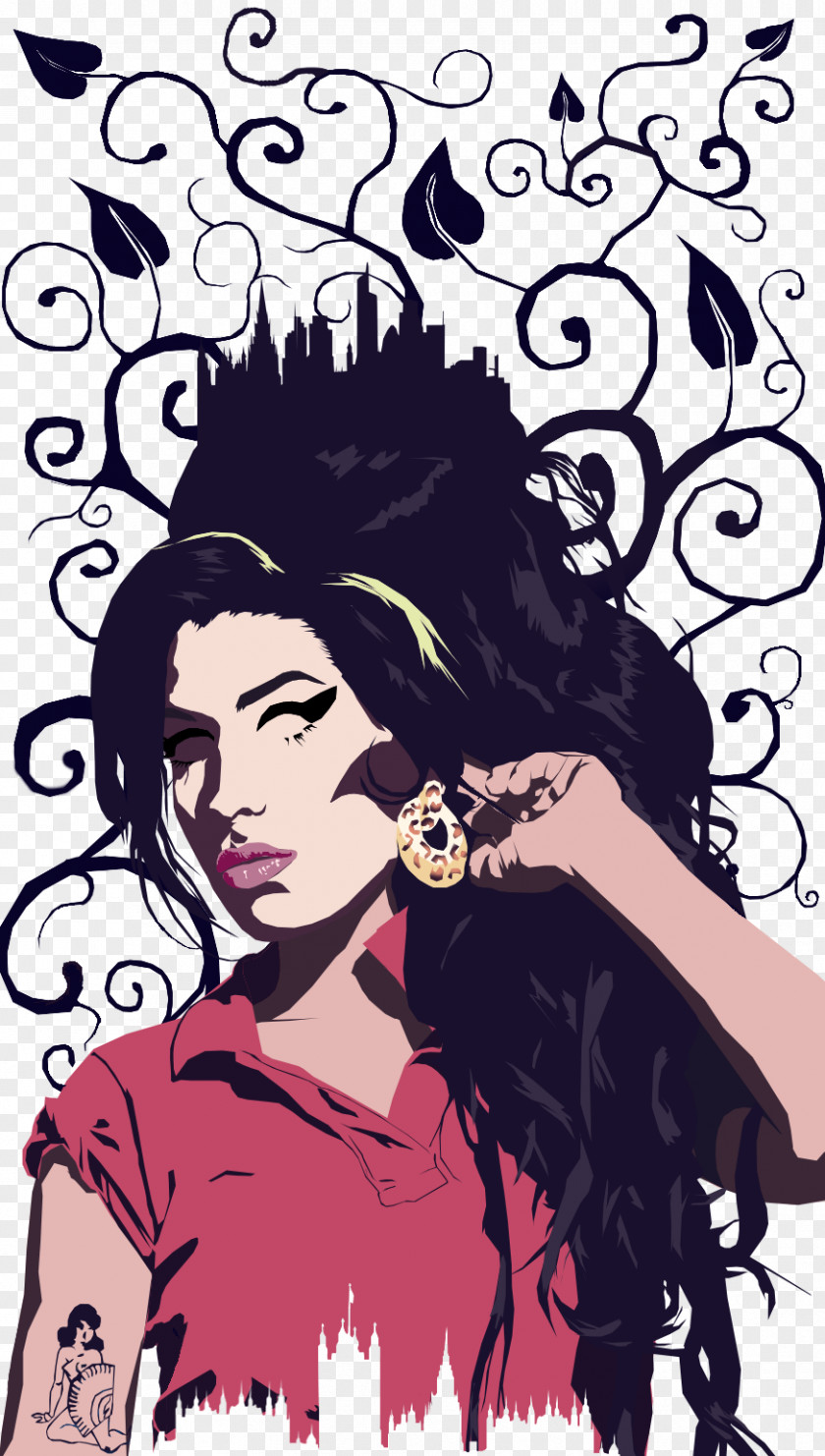 Amy Winehouse Comics Artist Black Hair Visual Arts PNG
