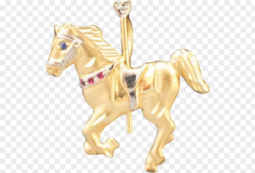 Carousel Horse Pony Jewellery Gold PNG