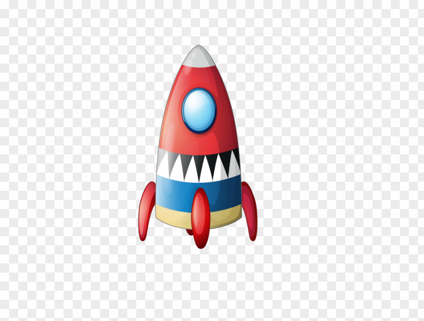 Cartoon Rocket Spacecraft Illustration PNG