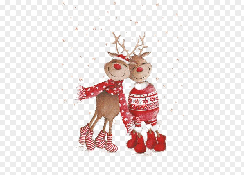 Christmas Elk Santa Claus Reindeer PNG