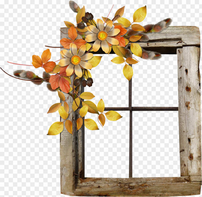 Autumn Window Picture Frames Flower Clip Art PNG