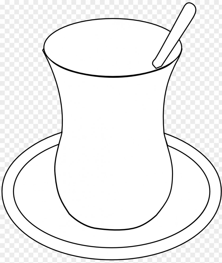 Black Tea Line Art Tableware Clip PNG