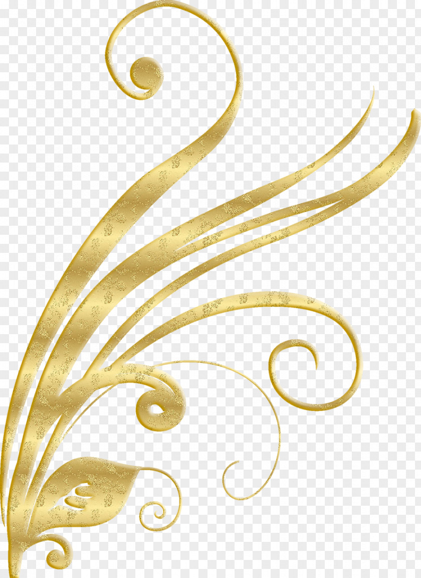Gold Plant Pattern Graphic Design Clip Art PNG