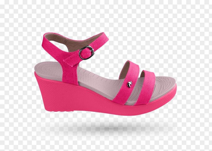 Sandal Shoe Wedge Pink Woman PNG