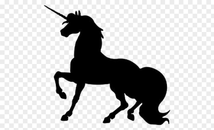 Silhouette Unicorn Drawing Clip Art PNG