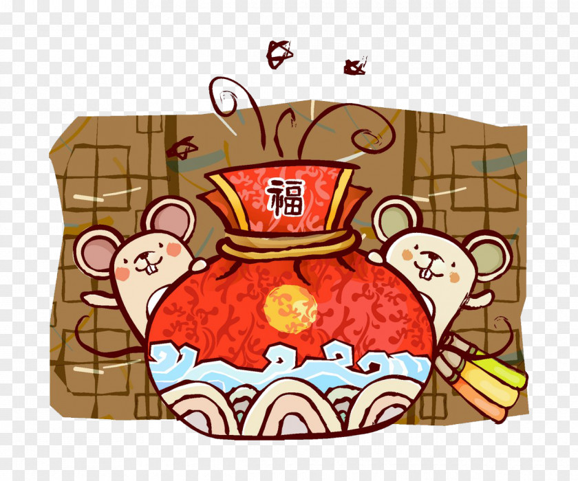 Cartoon Spring Festival Each Child Fukubukuro Chinese New Year PNG