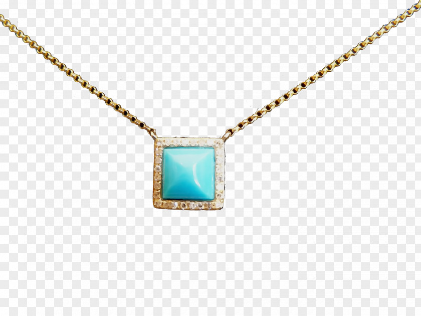 Gemstone Locket Jewellery Pendant Necklace Turquoise Aqua PNG
