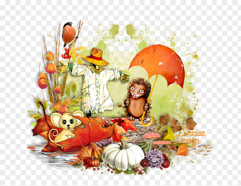 Pumpkin Thanksgiving Fruit Cadre PNG