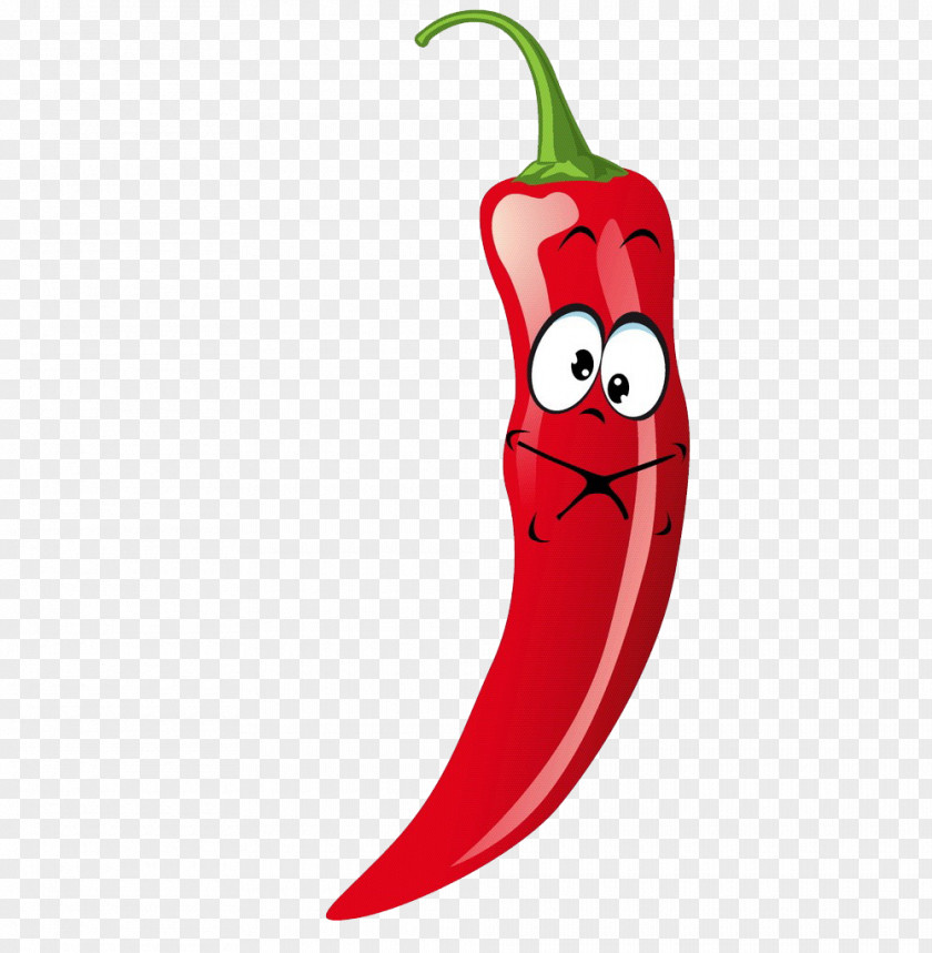 Red Chili Cartoon Face Con Carne Bell Pepper Vegetable Pungency PNG