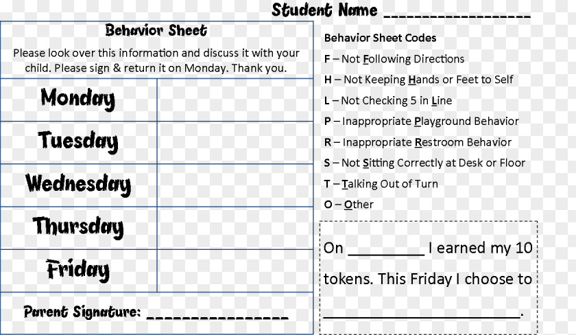 School Template Middle Student Worksheet PNG