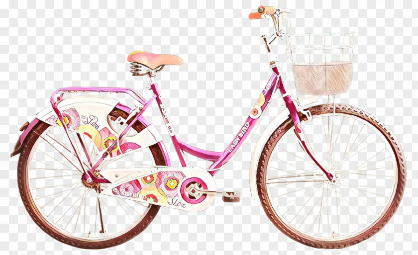 Bicycle Seatpost Crankset Frame Pink PNG