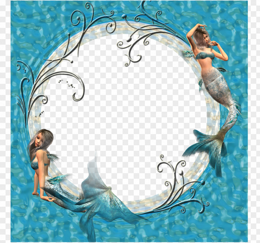 Blue Mermaid Border The Little PNG