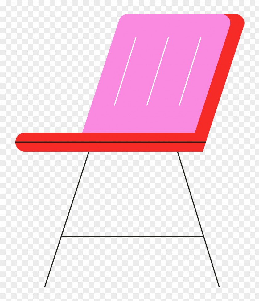 Chair Garden Furniture Red Line PNG