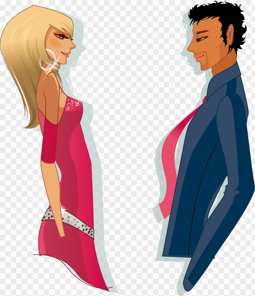 Vector Couple Woman Euclidean Illustration PNG