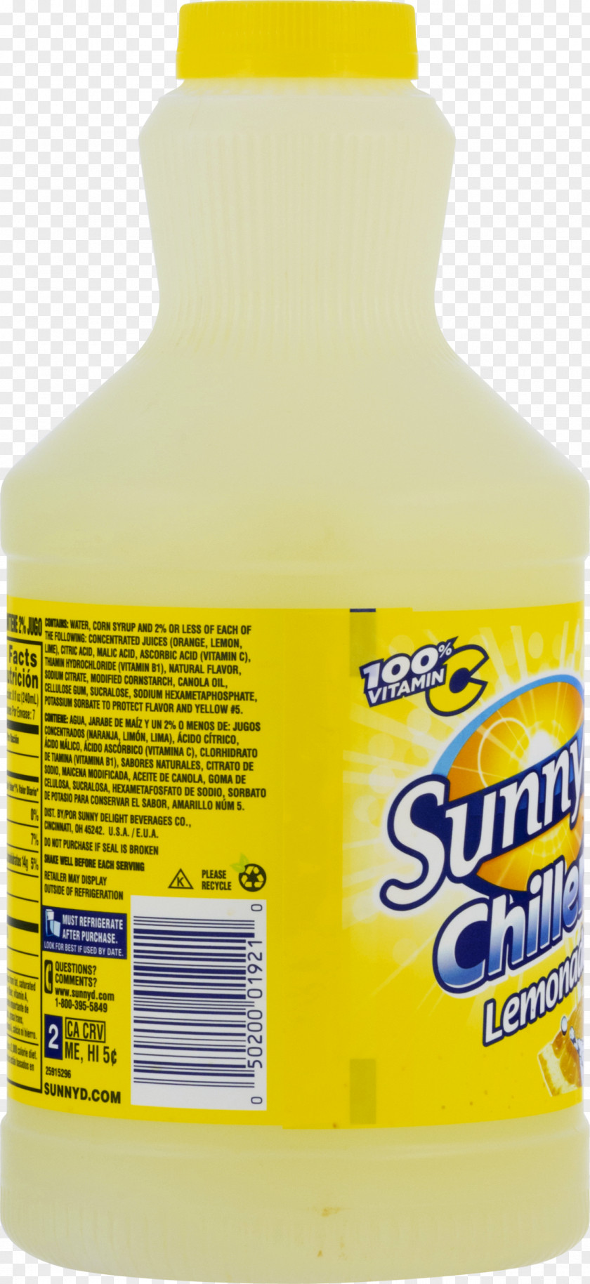 Lemonade SunnyD Juice Fluid Ounce PNG