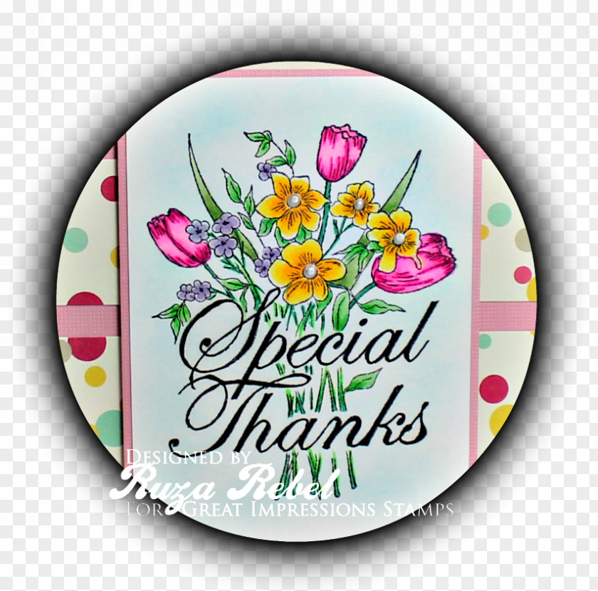 Special Thanks Flower Font PNG