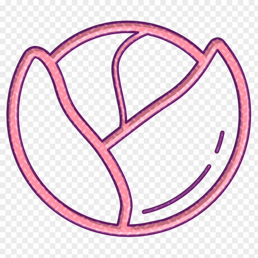 Symbol Pink Lettuce Icon Vegetable Veggie PNG