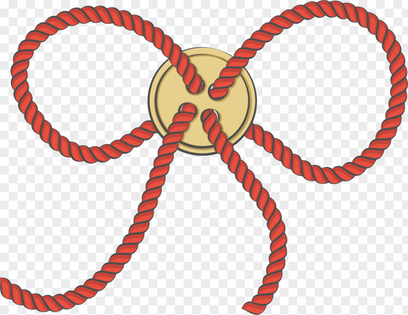 Vector Painted Rope Bow Drawing Sewing Clip Art PNG
