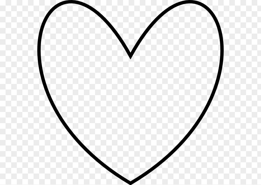 Bold Line Cliparts Black And White Heart Clip Art PNG
