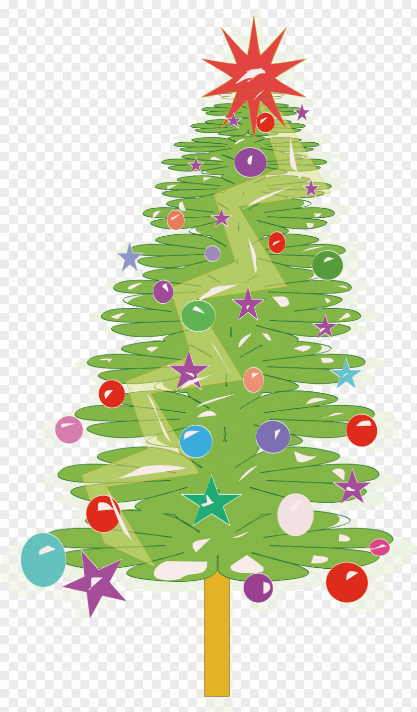 COLORFUL Christmas Tree Vector Library Stockings Clip Art PNG