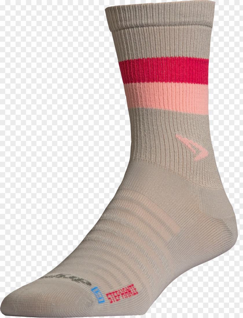 Pink Stripe Sock Running Foot Sports Western States Endurance Run PNG
