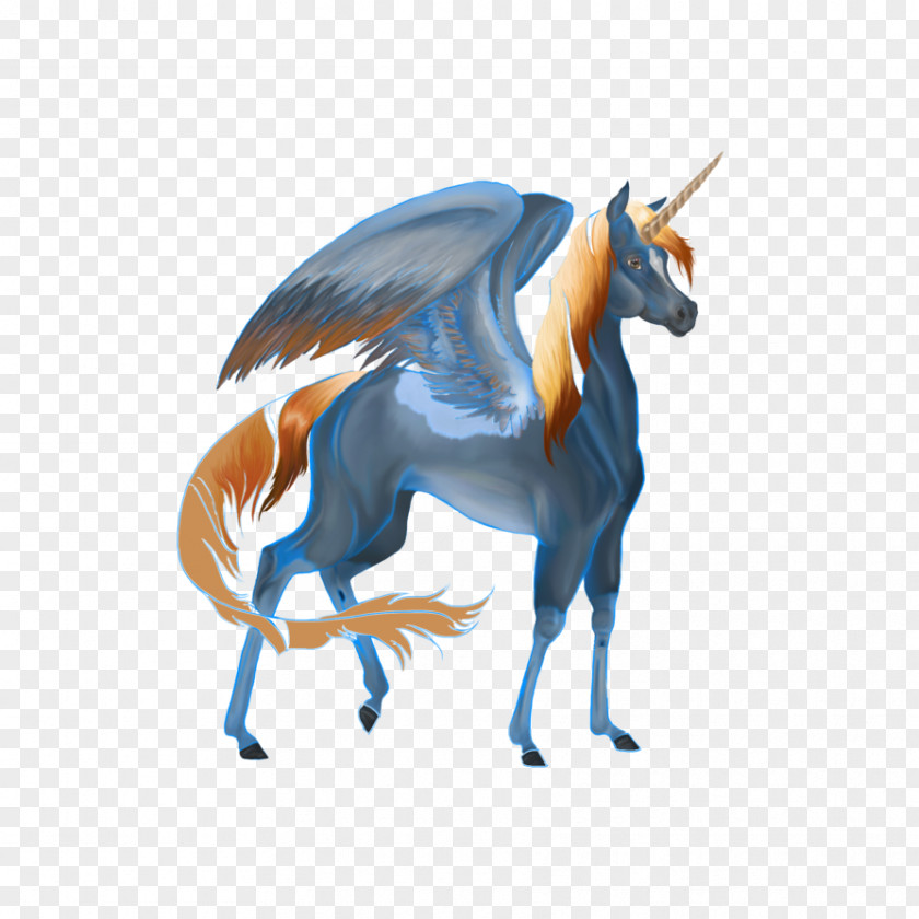 Unicorn Horn Winged Line Art Digital PNG