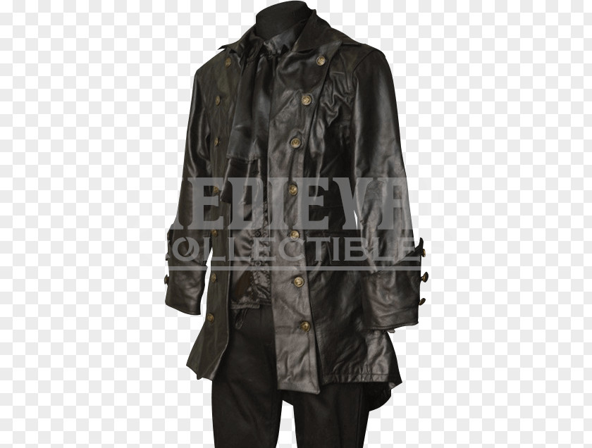 Celtic Style Overcoat Leather Jacket PNG