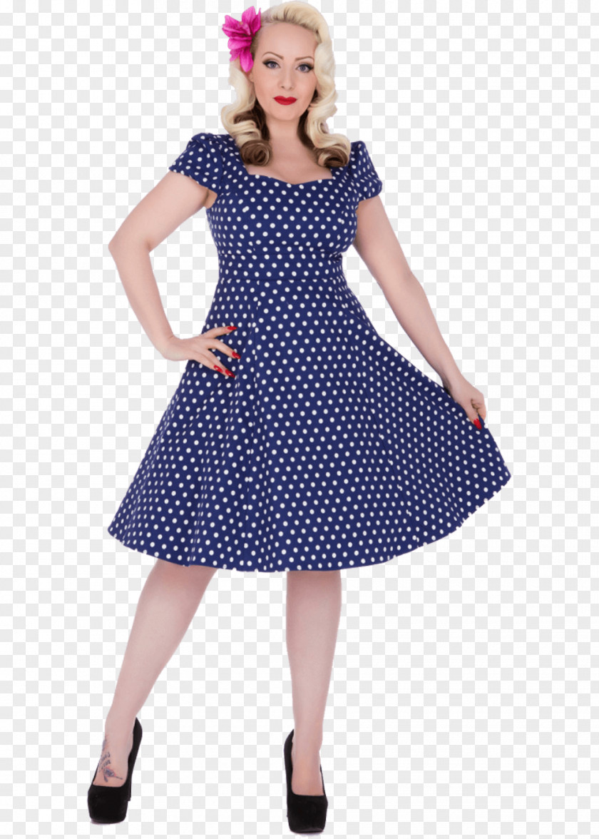 Dress 1950s Neckline Vintage Clothing Polka Dot PNG