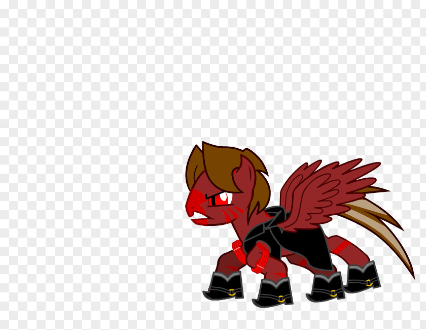 Lightning Red Pony Cartoon Drawing PNG