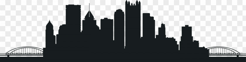 Silhouette Pittsburgh Wall Decal Printing Skyline Art PNG
