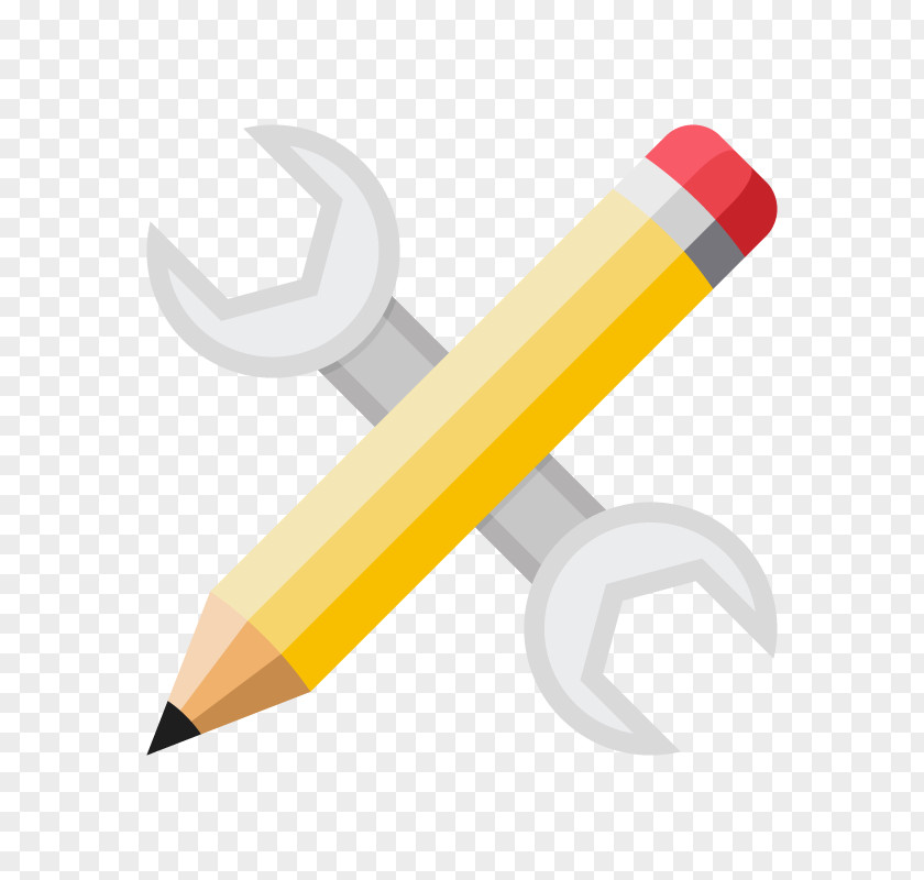 Vector Pencil Wrench Web Development Digital Marketing Graphic Design PNG