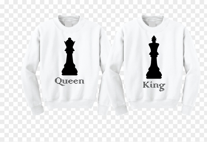 Chess King Queen Long-sleeved T-shirt Sweater Shoulder PNG