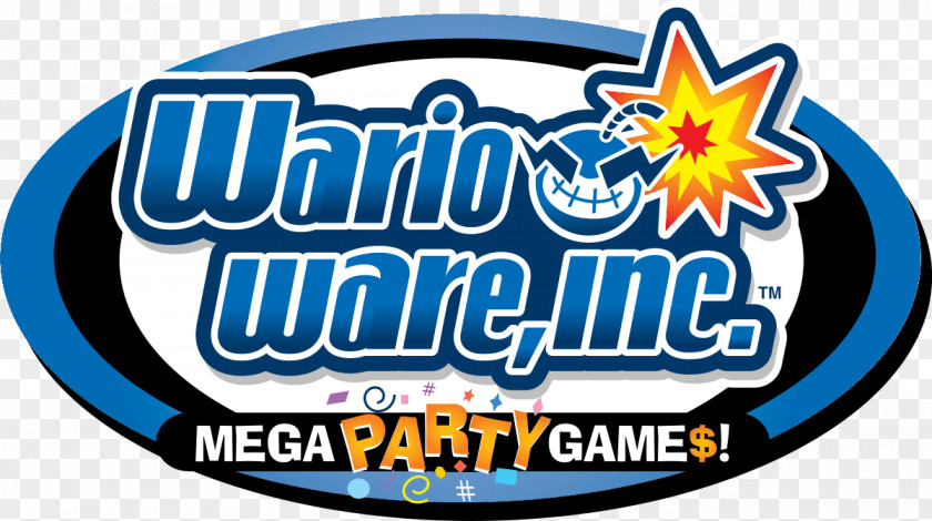 Nintendo WarioWare, Inc.: Mega Party Game$! Microgames! Logo GameCube PNG