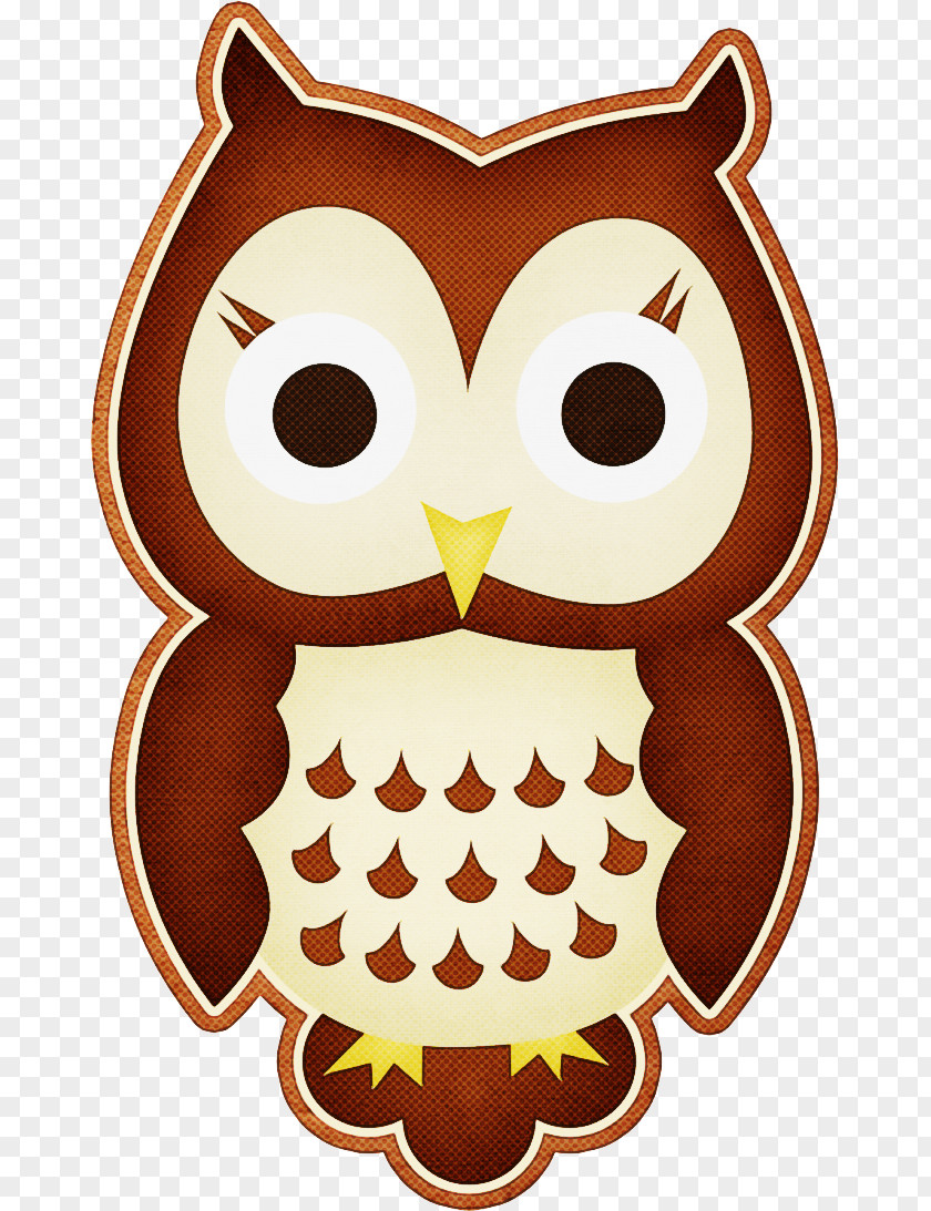 Owl Cartoon Bird Of Prey Brown PNG