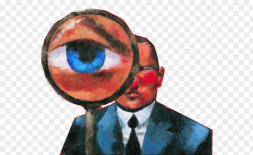 Take A Magnifying Glass Figure Painting Editora Unijuxed PNG