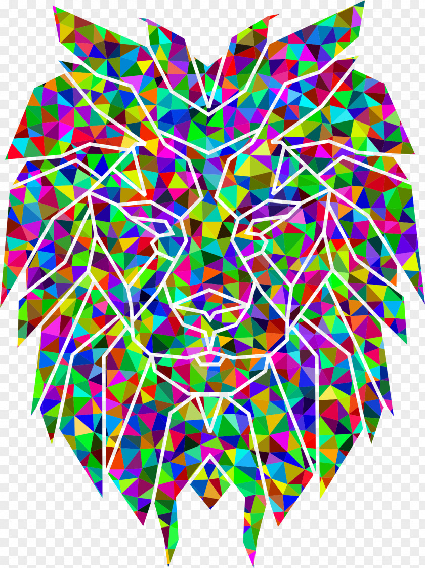 Polygonal Lionhead Rabbit T-shirt Clip Art PNG