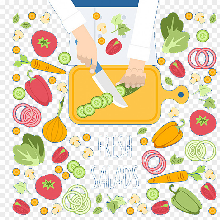 Chef's Kitchen Vegetable Fruit Salad Clip Art PNG