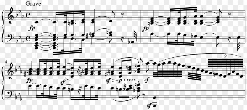 Introduction Piano Sonata No. 8 Dynamics Tempo PNG