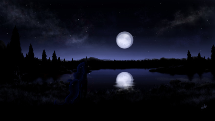Night Princess Luna Claimed Moons Of Earth Sky PNG