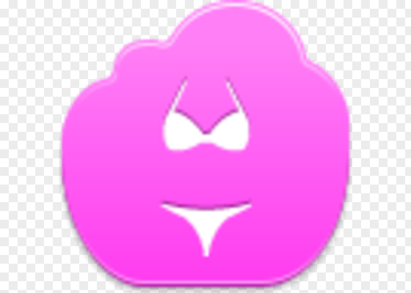 Pink Clouds Painted Smiley Clip Art PNG