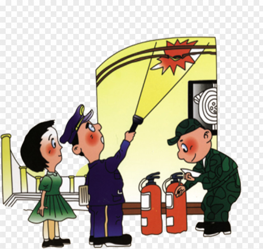 Fire Fighting Extinguisher Firefighting Cartoon PNG