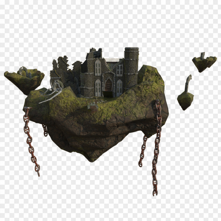 Floating Castle Game Art Design Home PNG