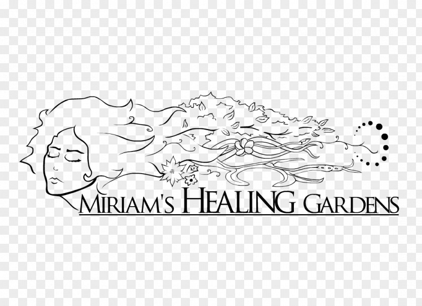 Garden Business Logo Line Art Calligraphy PNG